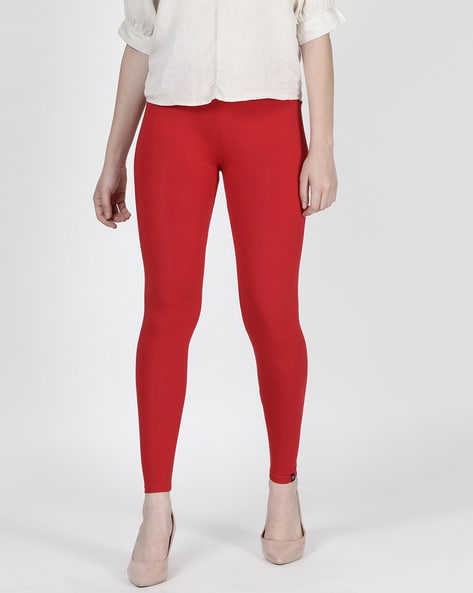 Buy Crimson Red Leggings for Women by Twin Birds Online