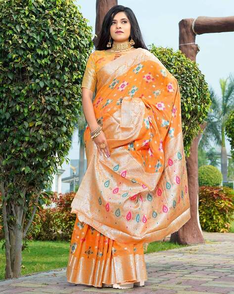 Linen Cotton Saree (adi63875)