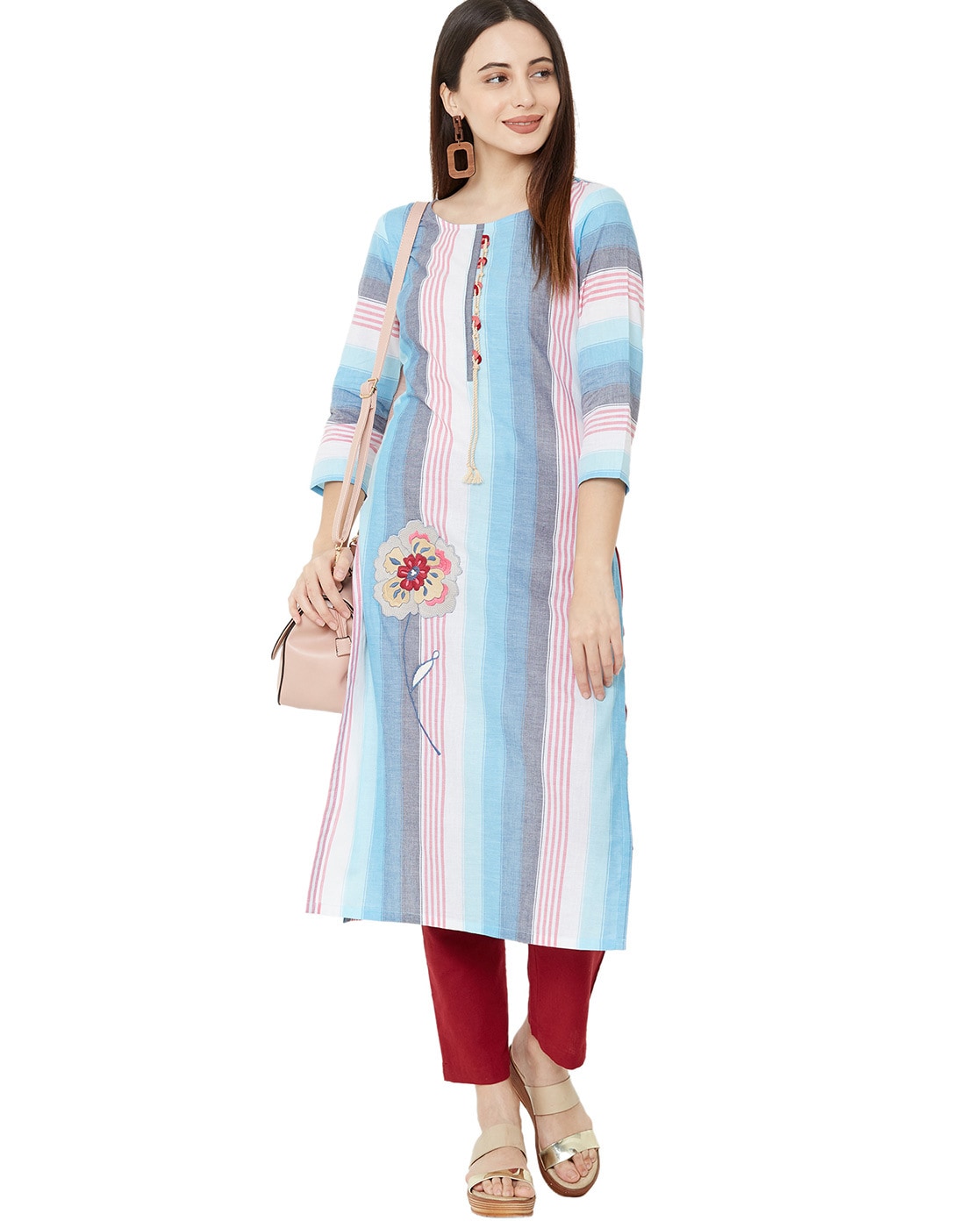 MAX Solid Kurti with Pleats and 3/4 Sleeves | Max | APIIC Software Layout |  Hyderabad