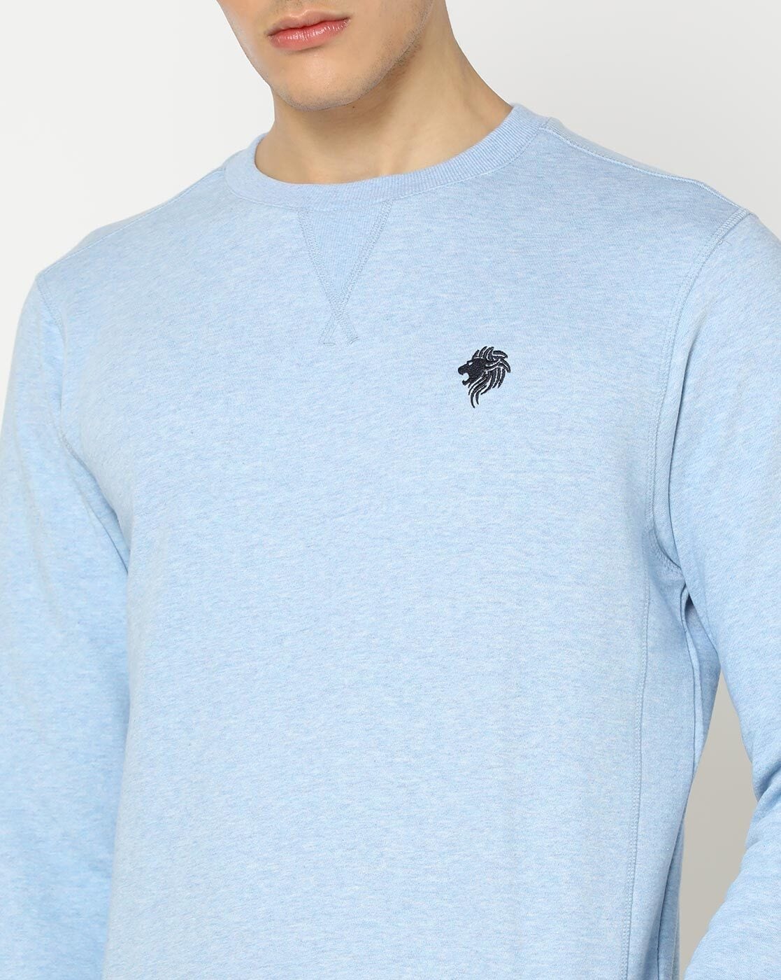 Placement Logo Embroidered Regular Fit Sweatshirt