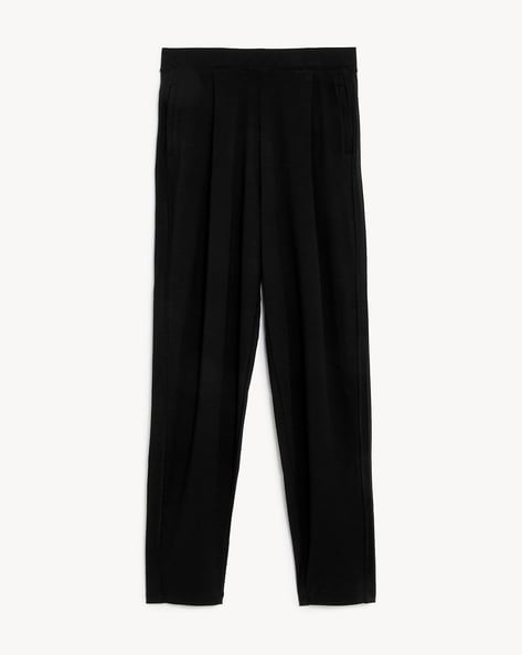 Pockets For Women - M&S Womens Jersey Printed Tapered Trousers