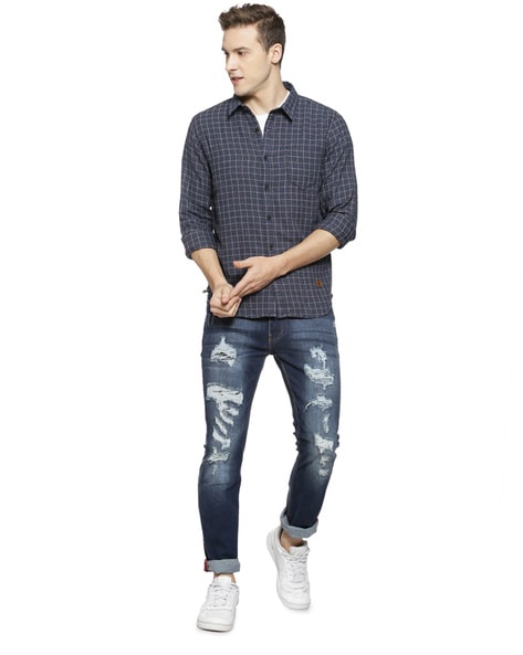 Full Sleeves Men KEVENEW Denim Shirts at Rs 350 in Ahmedabad | ID:  22555297330