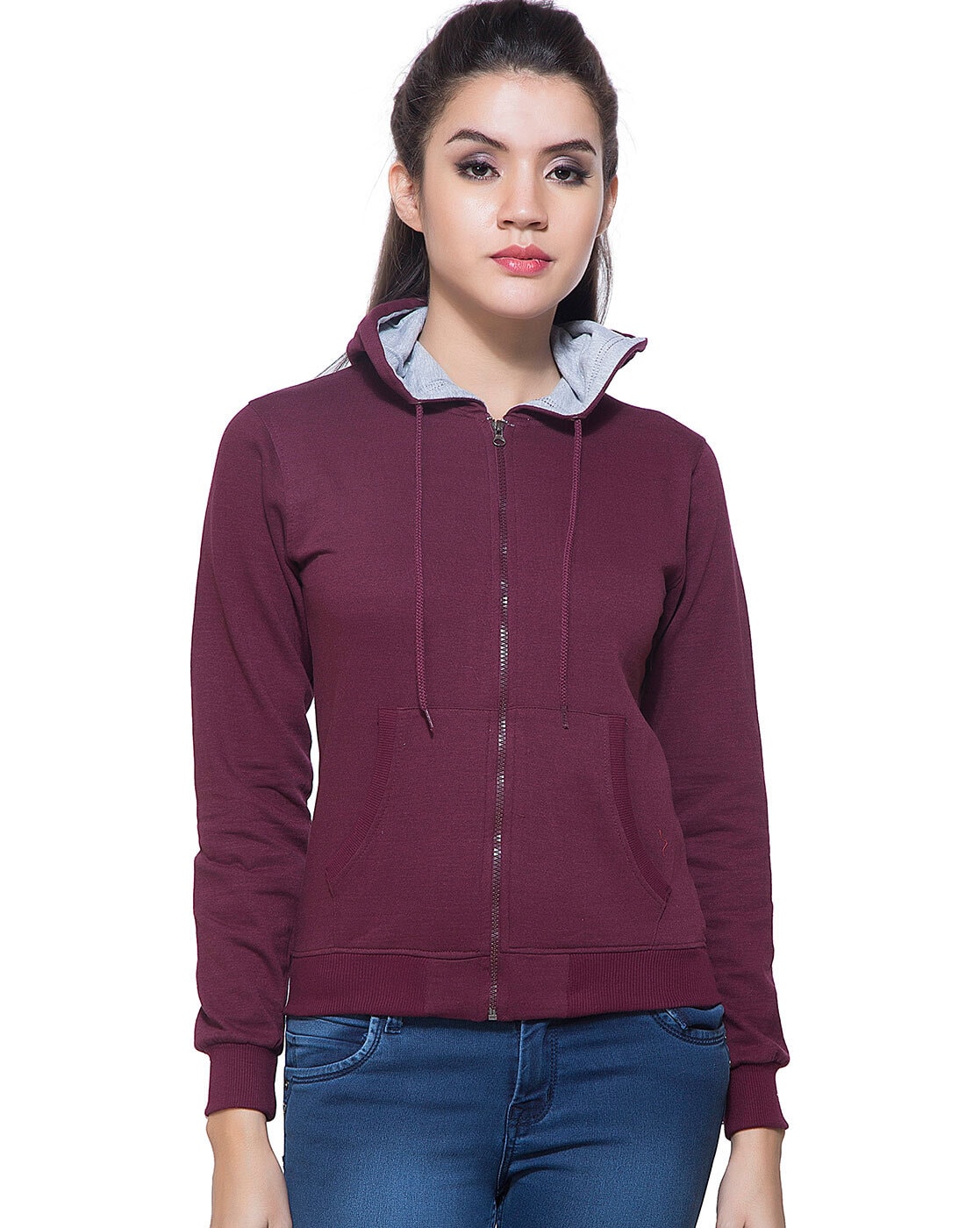 Zip-Front Hoodie with Insert Pockets Zip-Front Hoodie with Insert Pockets