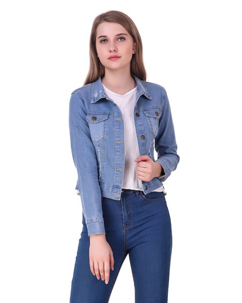 Buy Blue Jackets & Coats for Women by VOXATI Online | Ajio.com