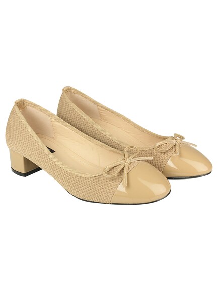 Buy Beige Heeled Shoes for Women by Flat n Heels Online