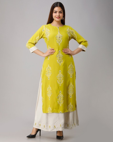 Lemon Green Floral Printed Pure Cotton Suit at Rs 999.00 | Ladies Cotton  Suit | ID: 2851808857088