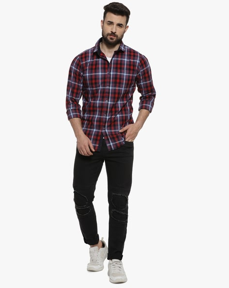 Buy Red Shirts for Men by Campus Sutra Online