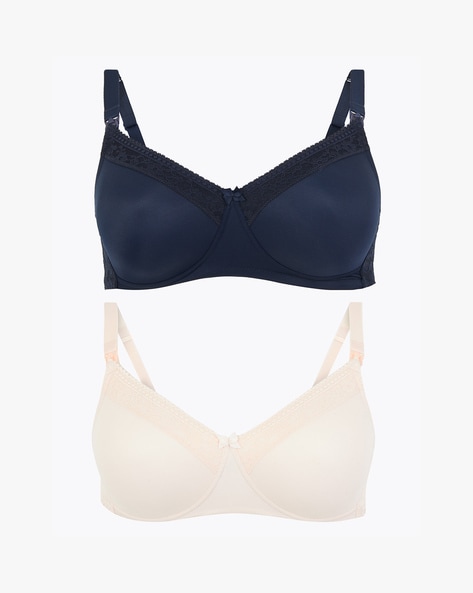 Buy Marks & Spencer Padded Non-Wired Full Coverage T-Shirt Bra -Black at  Rs.1374 online