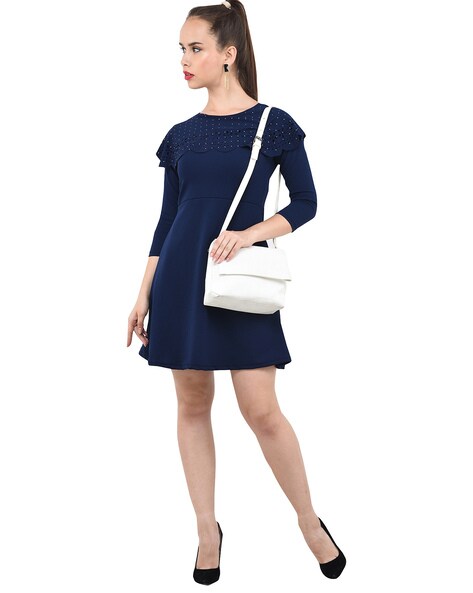 Buy Navy Blue Dresses for Women by BUYNEWTREND Online