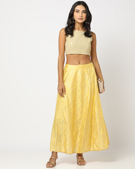 Yellow Cotton Skirt at Rs 380/piece | Cotton Skirt For Women in Jaipur |  ID: 9804739373