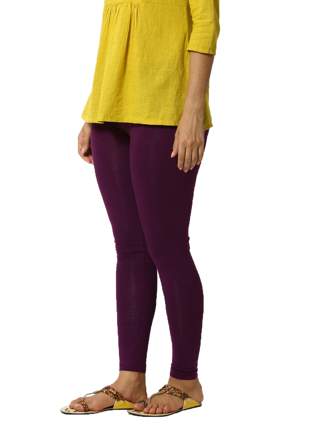Stylish Purple Leggings with Convenient Pockets-sonthuy.vn