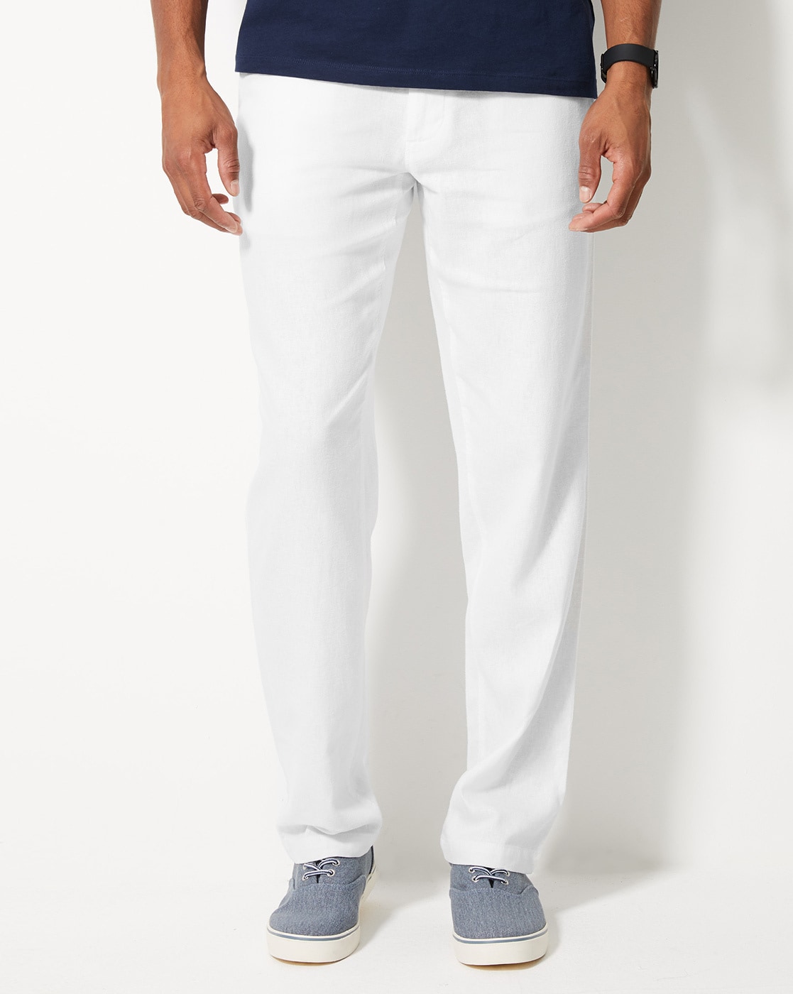 Marks Spencer White Trousers - Buy Marks Spencer White Trousers online in  India