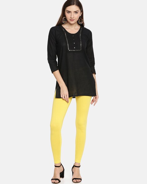 Buy Yellow Leggings for Women by Twin Birds Online