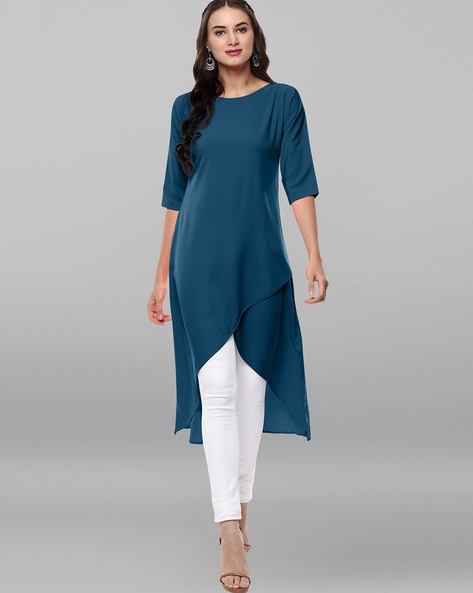 Asymmetrical shop hemline kurtas