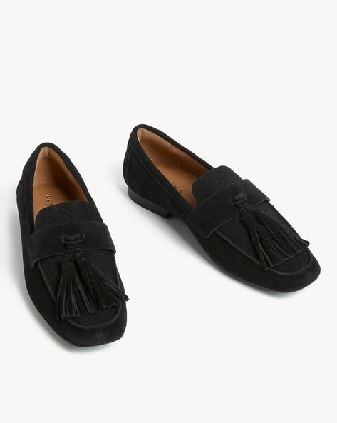 Women Suede Tassel Flat Loafers