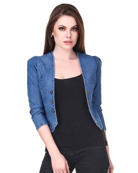 Denim Jacket For Women - Blue - JL-03-anthinhphatland.vn