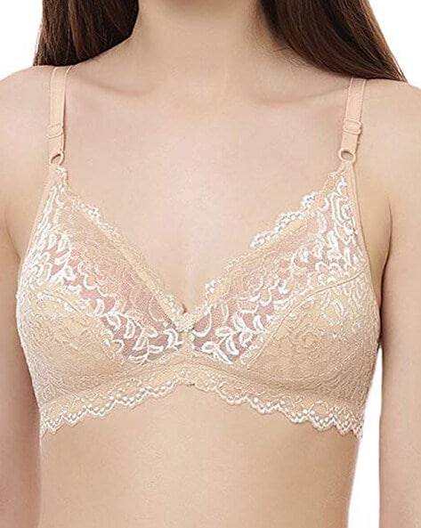 Gaia Lingerie Lace Fantasia Spacer Bra Beige  Lumingerie bras and  underwear for big busts