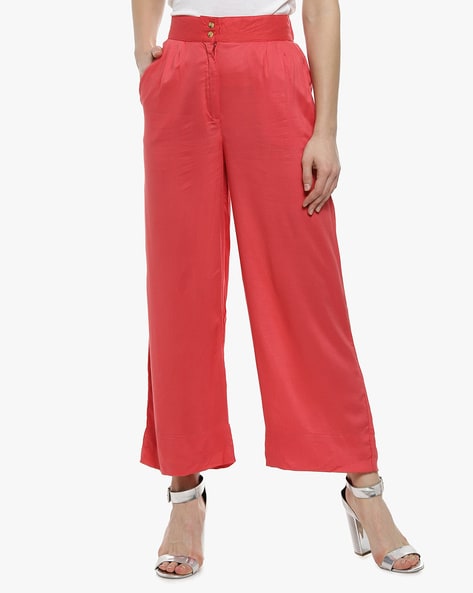 Buy Magenta Trousers & Pants for Women by RIVI Online | Ajio.com