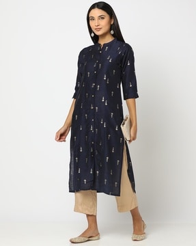 Buy Navy Blue Kurtas for Women by AVAASA MIX N' MATCH Online 