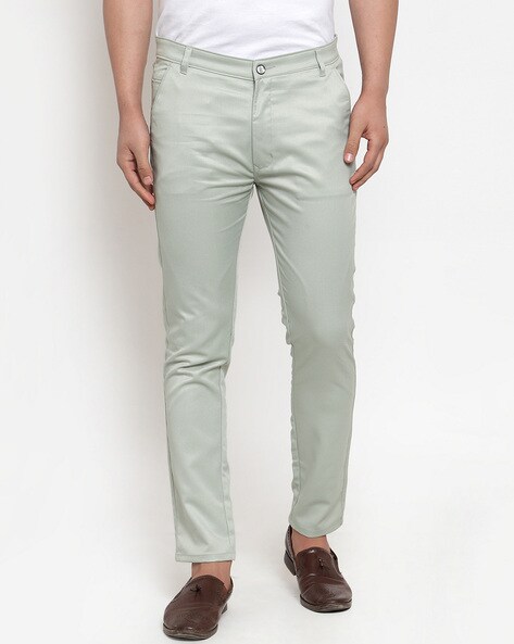 Buy Pista Green Trousers & Pants for Men by DUKE Online | Ajio.com