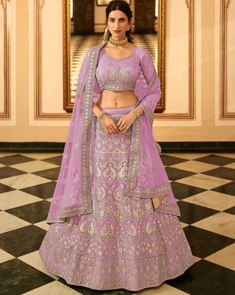 Buy Designer Net Designer Lehenga Choli in Pink Online