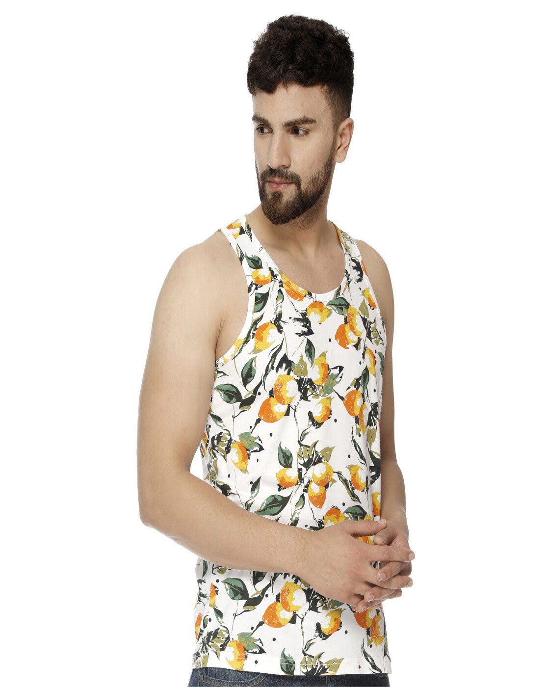 Mens floral hot sale print vest