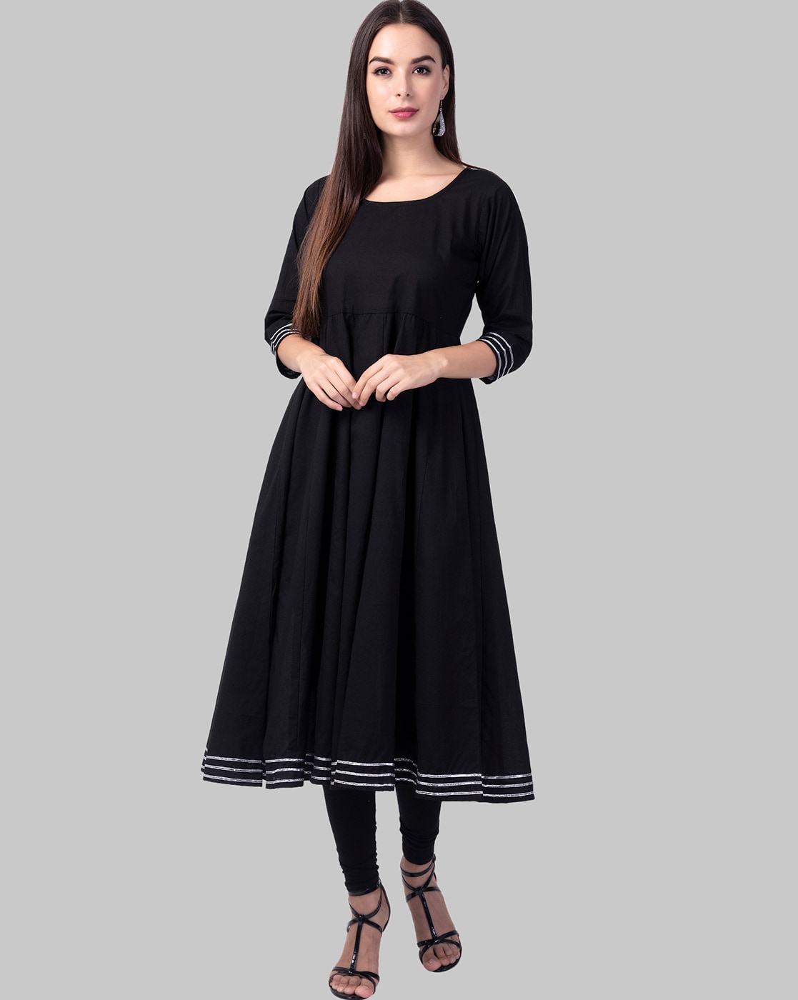Buy online Brocade Bling Top Black Anarkali Suit Set from Suits & Dress  material for Women by Libas for ₹1040 at 60% off | 2024 Limeroad.com