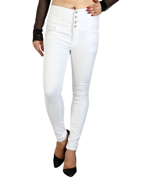 Buy White Jeans & Jeggings for Women by Fck-3 Online