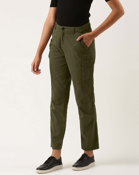 Womens Over-Dyed Cargo Parachute Trousers