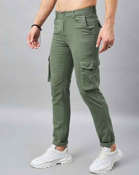 Men's Tall Stretch Twill Cargo Pants - Camo Green | American Tall