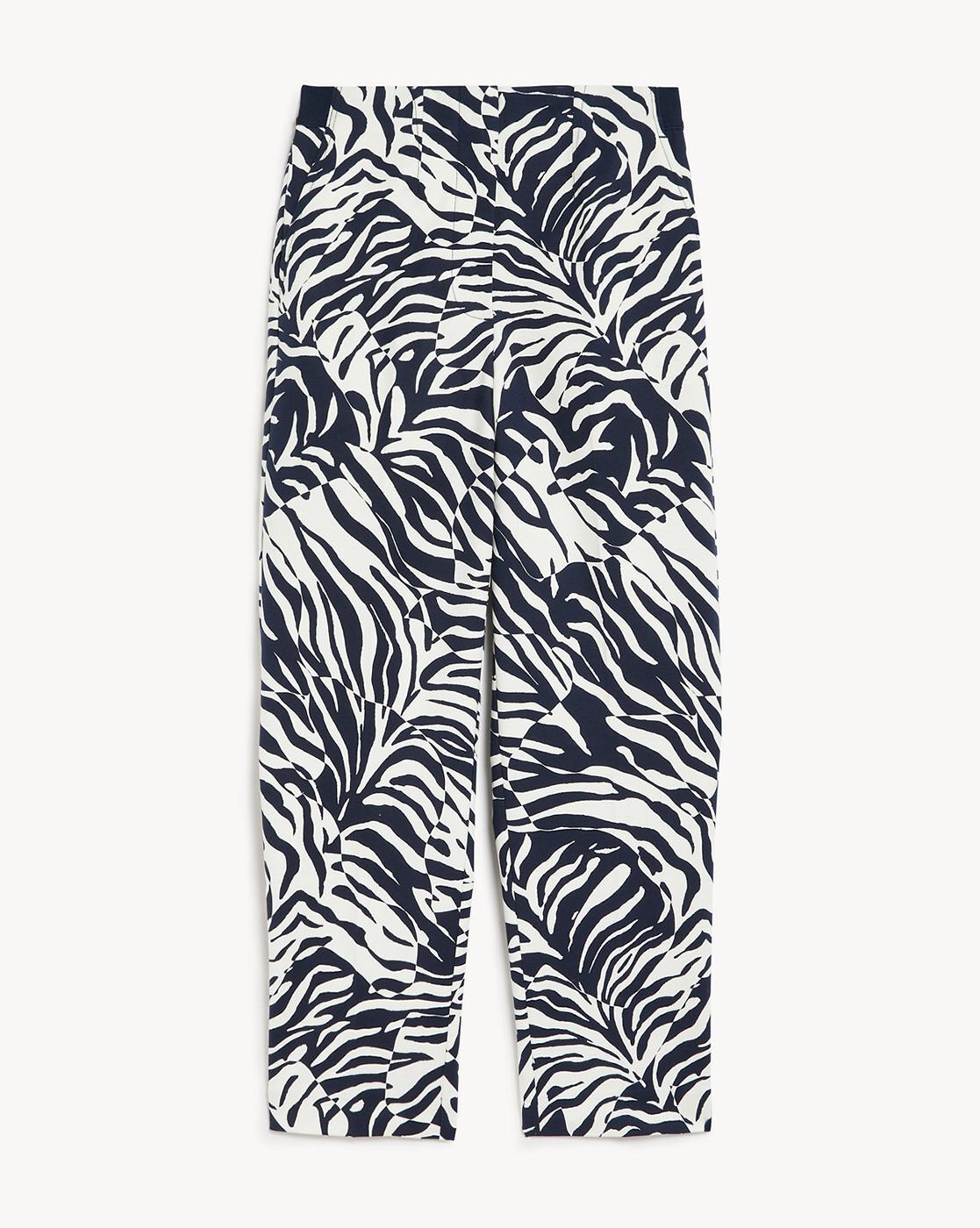Forever U colour block trousers with split in black & white | ASOS