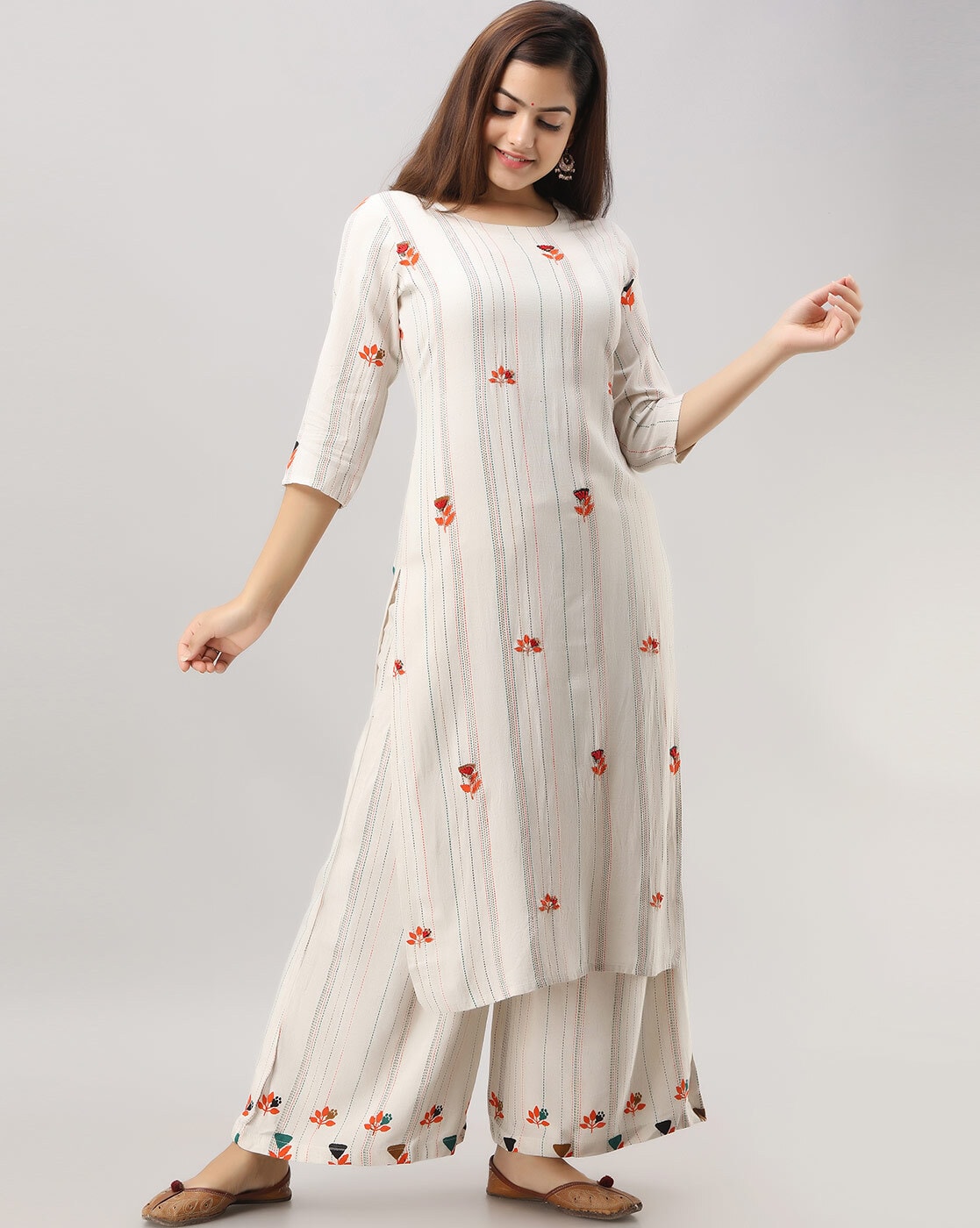 Beautiful Long Kurti with plazo. | Maxi dress, Indian fashion, Kurti designs