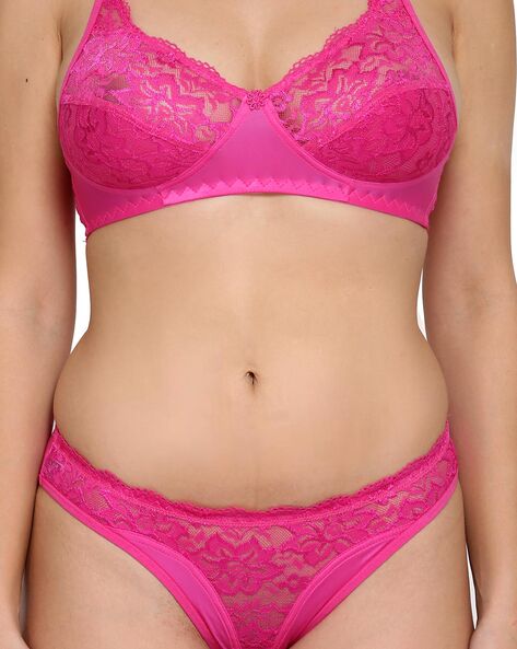 Buy online Pink Printed Bras And Panty Set from lingerie for Women by Viral  Girl for ₹259 at 74% off