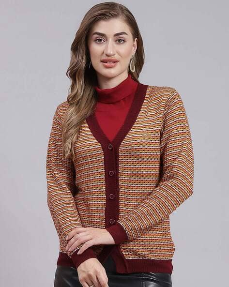 Knitted Cardigan with Button Closure
