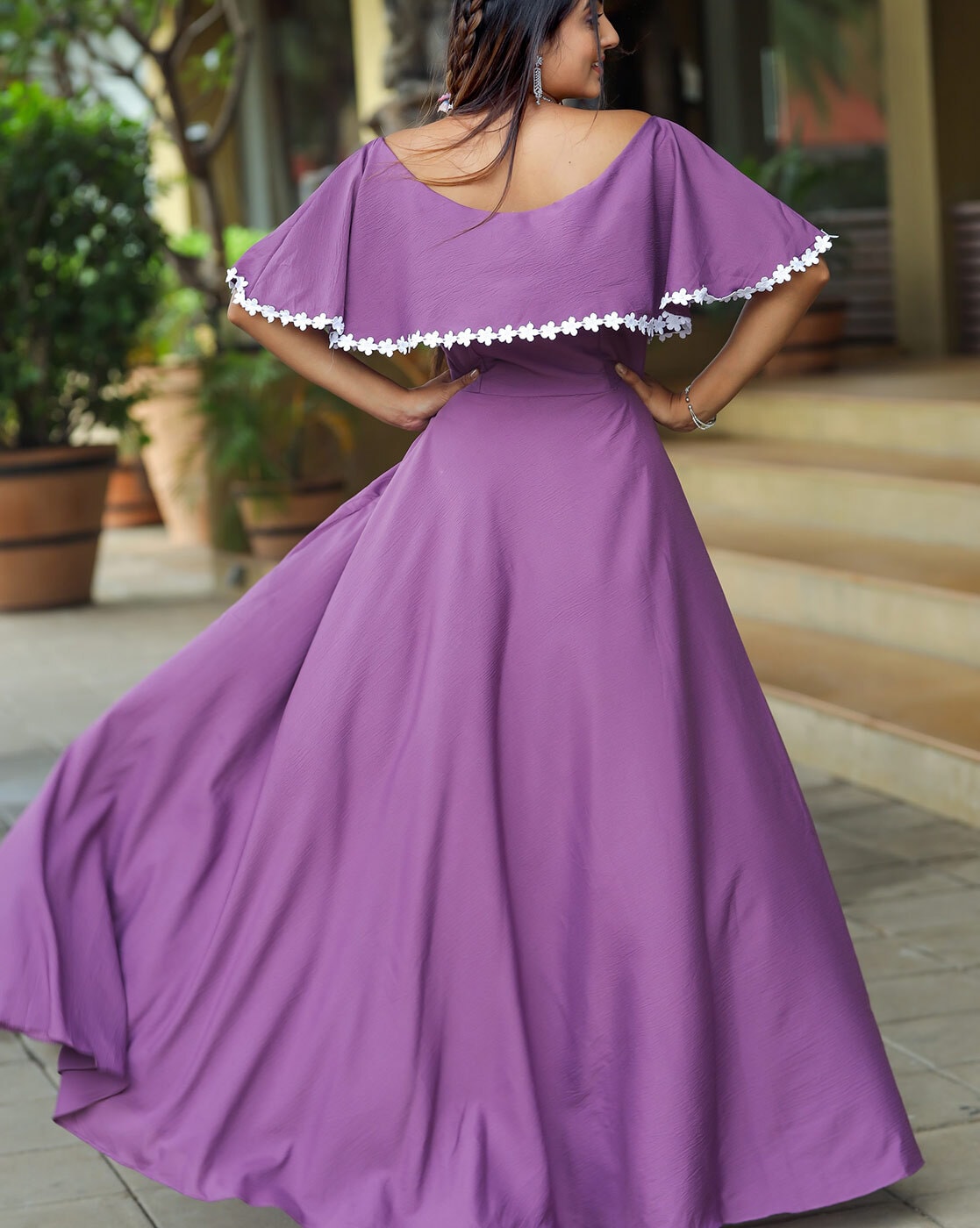Shop Purple designer Gowns for Kids Online | Aza Fashions