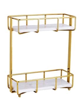 sage koncpt Rectangular Gold-Plated 2-Tier Stand-picture-13