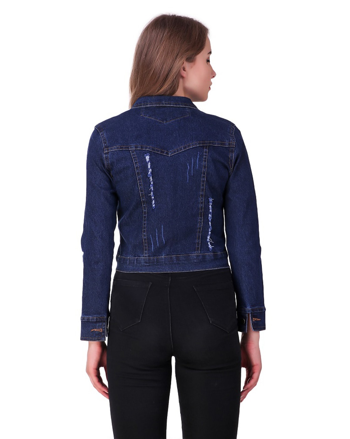 Buy online Women Cotton Denim Colored Jacket For from shrugs & Jackets for  Women by Clo Clu for ₹599 at 70% off | 2024 Limeroad.com