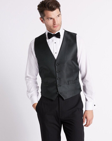 White shirt hot sale black waistcoat