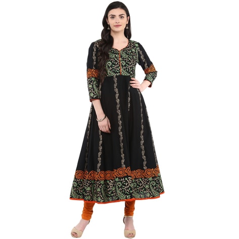 Riya Block Print Anarkali Kurta