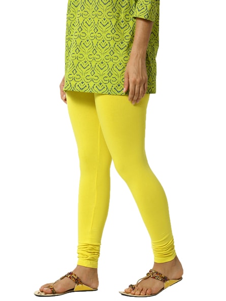 Buy Lemon Yellow Leggings for Women by De Moza Online