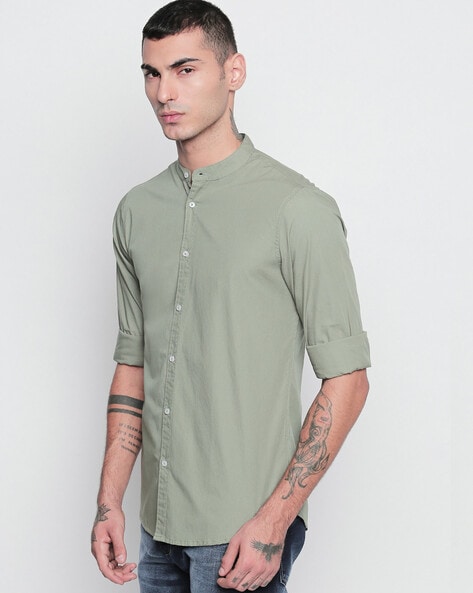 Buy Green Shirts for Men by DENNISLINGO PREMIUM ATTIRE Online