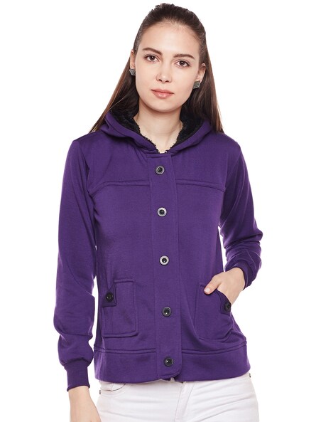 Buy Purple Jackets & Coats for Women by Belle Fille Online