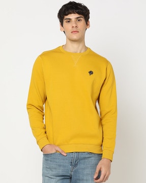 Detailed Walleye Crew Neck Sweatshirt - Mens Sizing (Ash) | Identi Card Co