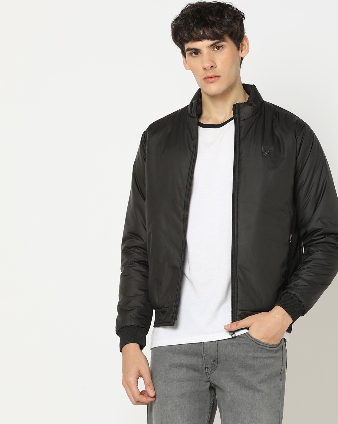 Buy Netplay Cut & Sew Bomber Jacket with Zip Pockets at Redfynd