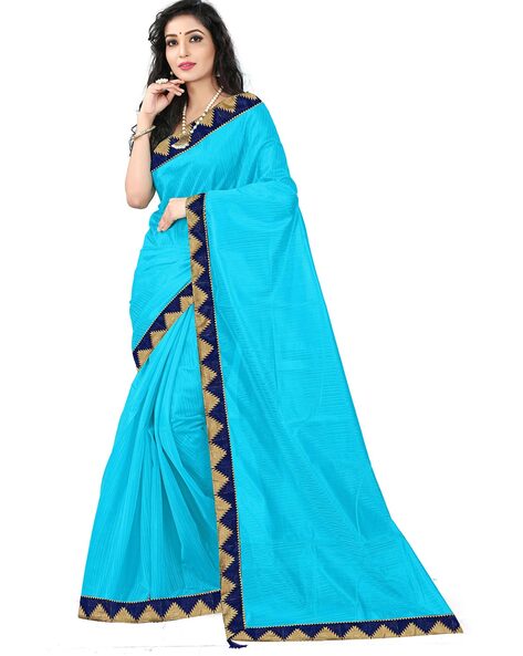 Buy Blue Sarees for Women by POTHYS Online | Ajio.com