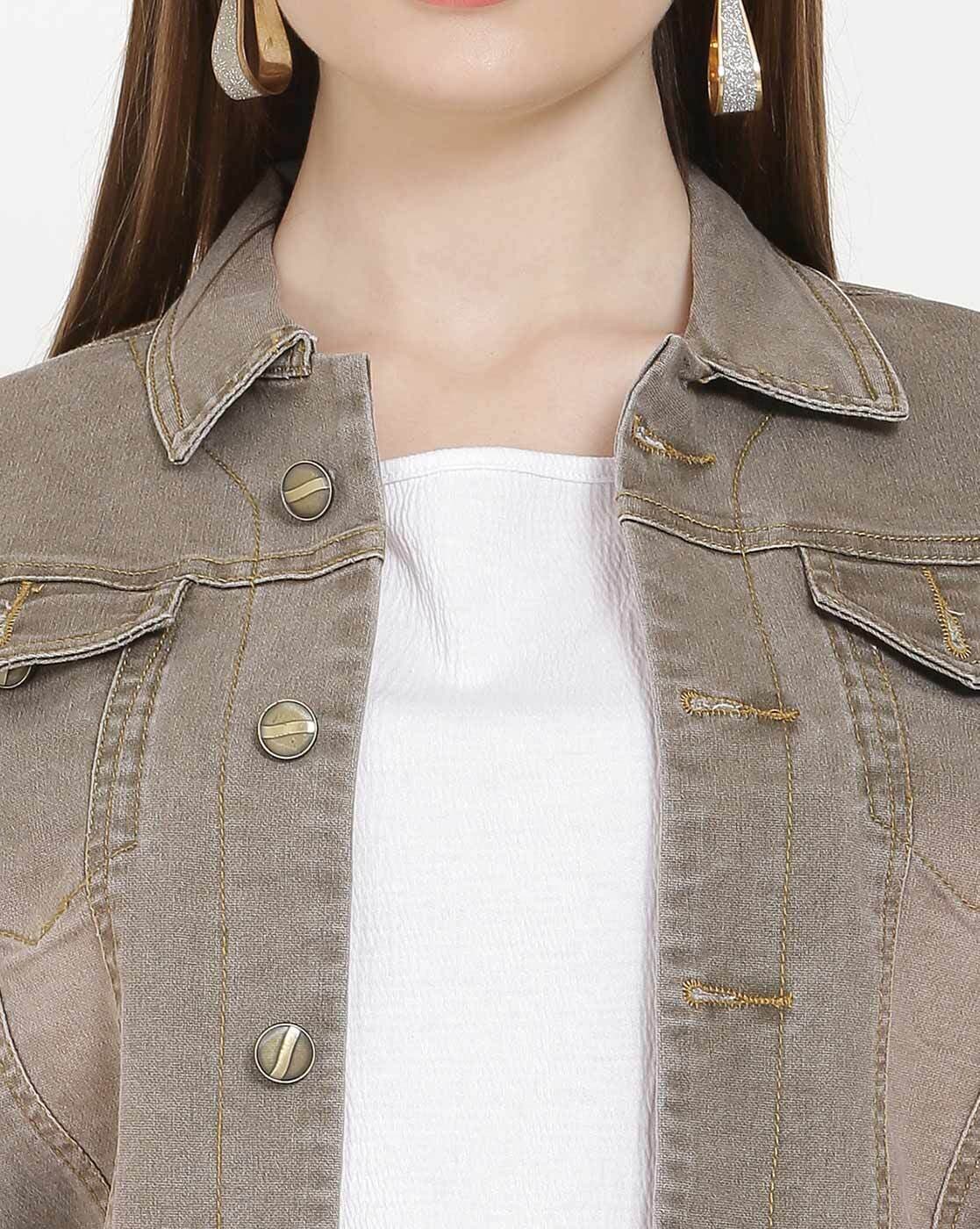 Teen Girl Flap Pocket Drop Shoulder Denim Jacket | SHEIN EUR