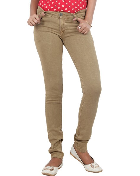 Khaki on sale colored jeggings