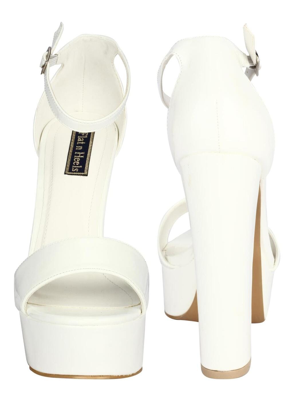 Classic Solid Color Platform High Heel Pumps - White – Luxedress