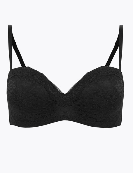 Marks & Spencer Women's Louisa Lace Under Wired Padded Bandeau Strapless Bra