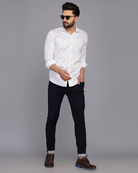 Buy White Shirts for Men by MENKOVY Online